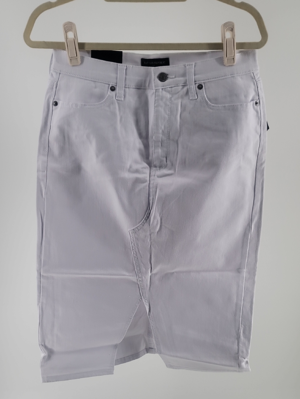 Banana Republic White Jean Skirt